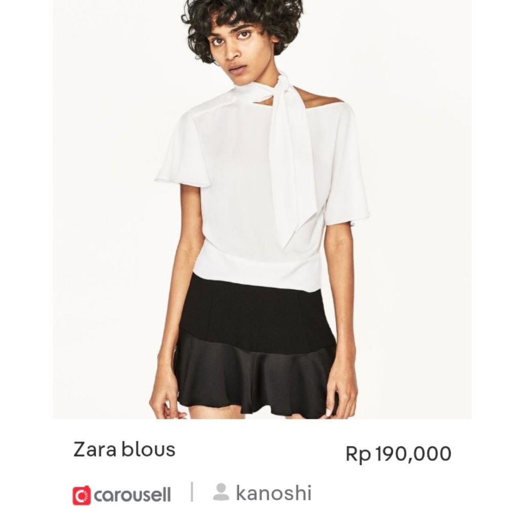 Zara white blouse