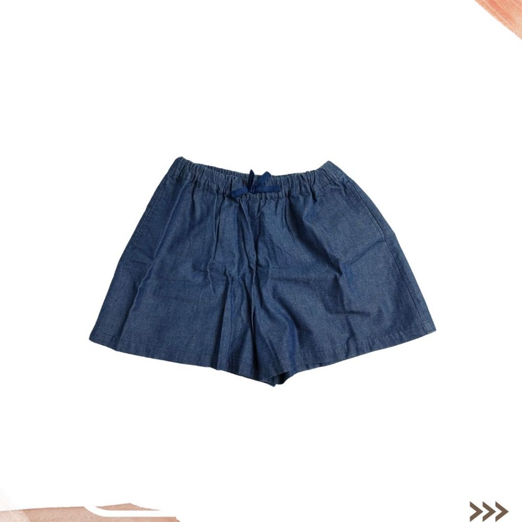 PR3l0V3D - CELANA PENDEK/SHORT PANTS ANAK PEREMPUAN NAVY - UNIQLO