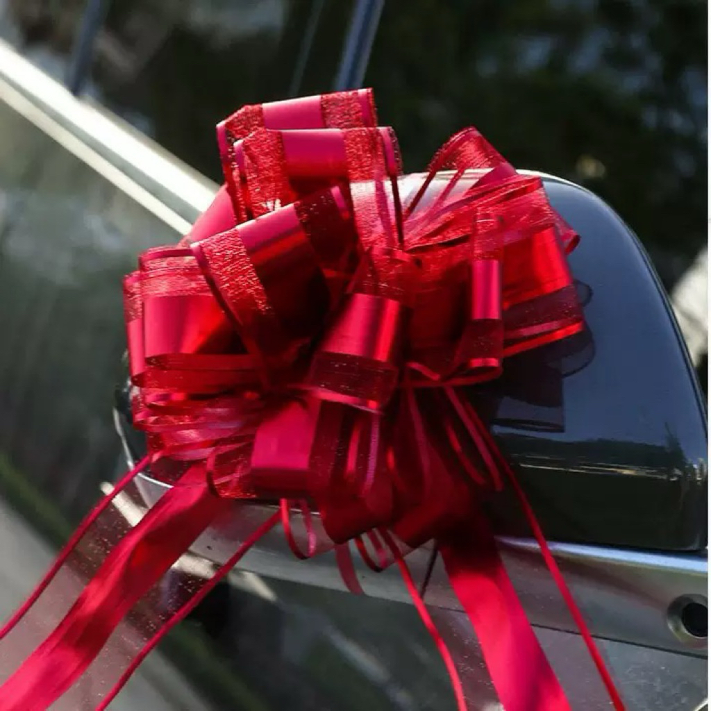 PITA TARIK JUMBO Pita Tarik POM 6.4cm Organdi Kado Serut | PITA TARIK WEDDING SANGJIT IMLEK NATAL CH