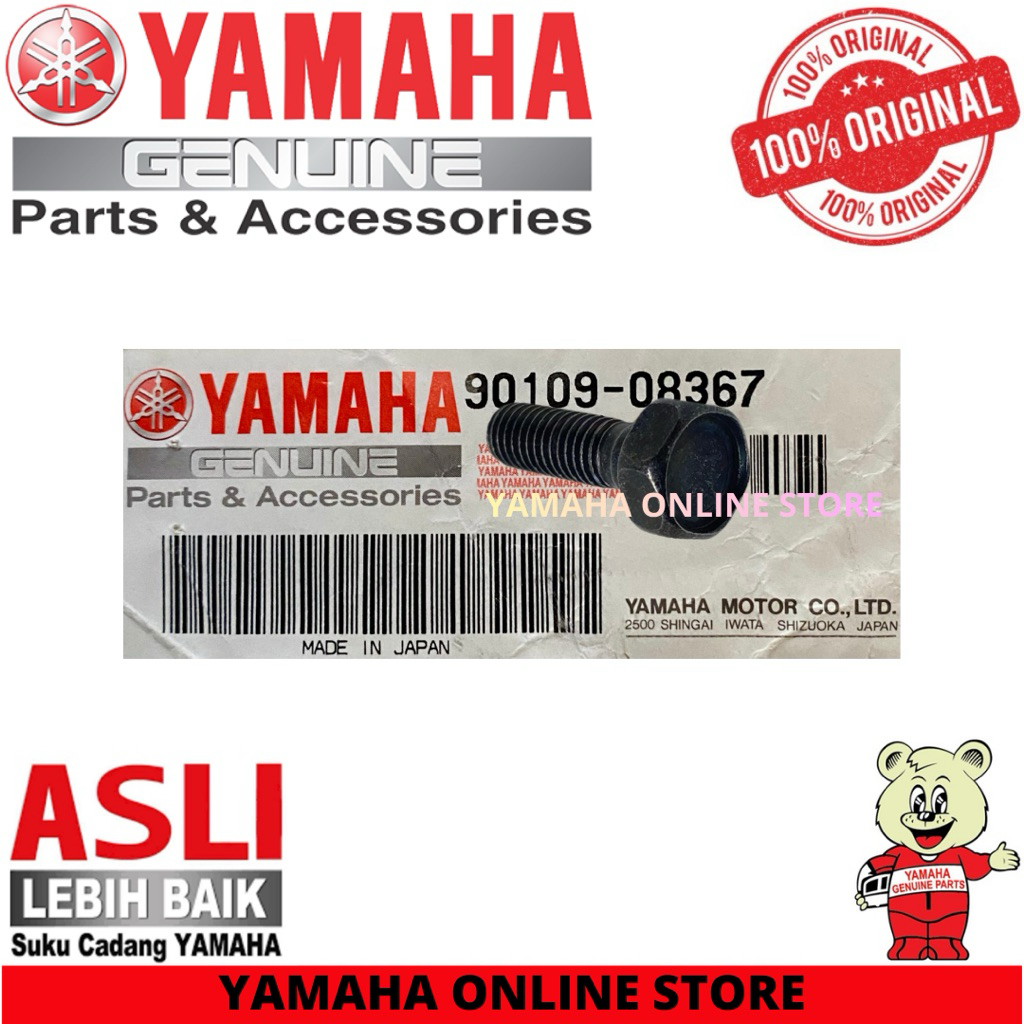 90109-08367 | BOLT DISC BRAKE, BAUT PIRINGAN CAKRAM RXZ RZR RX KING ASLI YAMAHA JAPAN