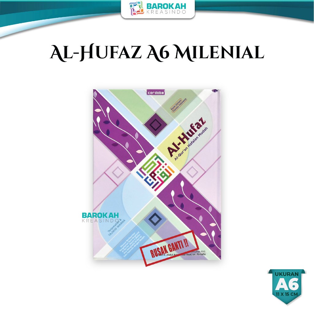 Alquran Al Hufaz Milenial Terjemahan Tajwid Warna Ukuran Kecil A6 Quran Hafalan Santri 5 Blok Warna
