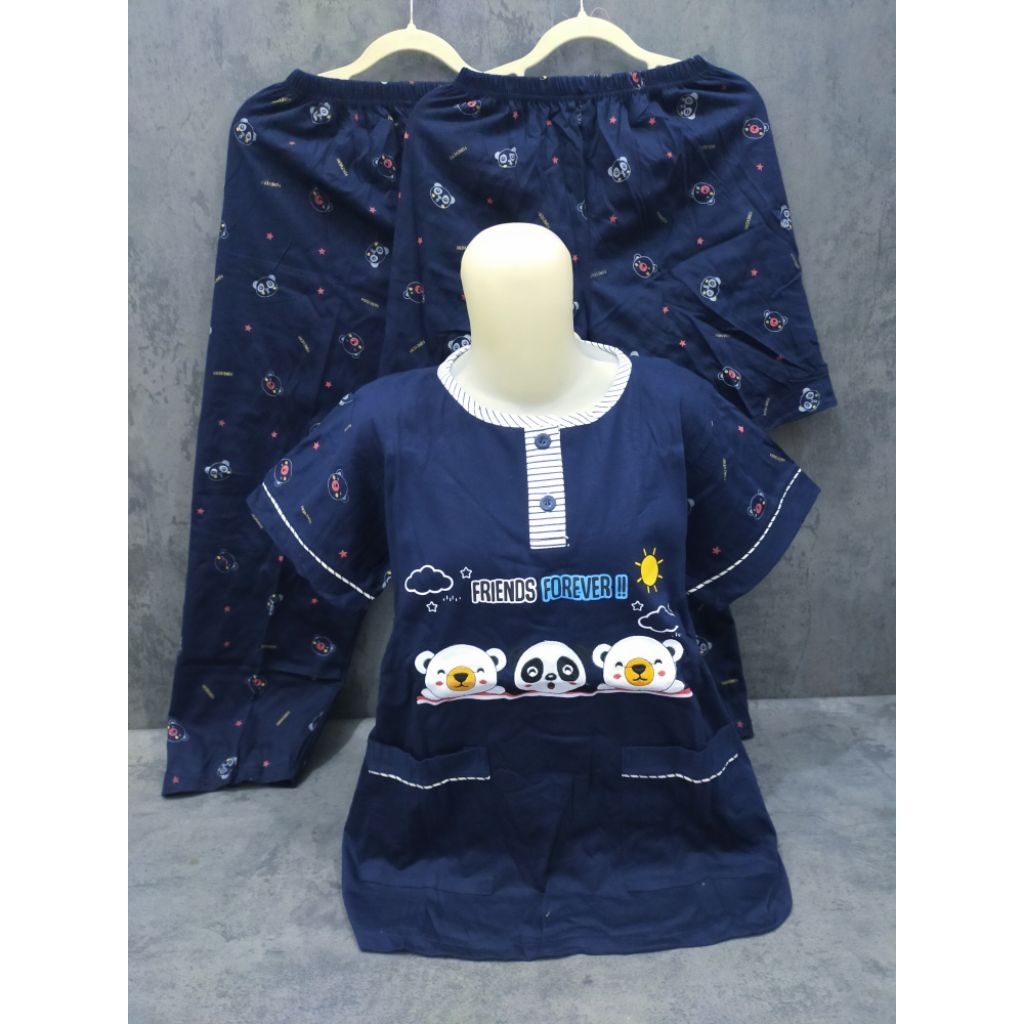 Baju tidur 3in1 Patricia warna tua ld 98
