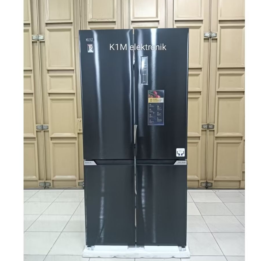 Kulkas GEA Multidoor 4 pintu inverter 551 ltr G4D-551 Black inox