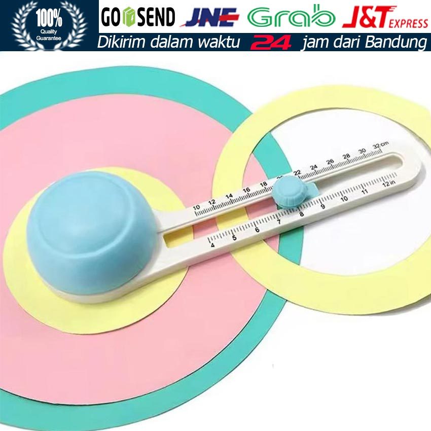 Circle Cutter Premium 10-32cm / Alat Potong Sticker & Kertas Bulat / Round Cutter Presisi Tinggi Mul