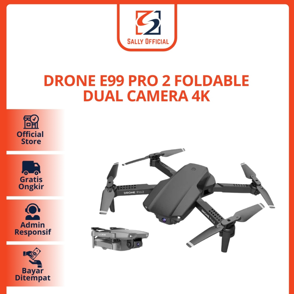 Drone Camera E99 PRO2 E99 PRO 2 Foldable Dual Camera 4K Altitude Hold