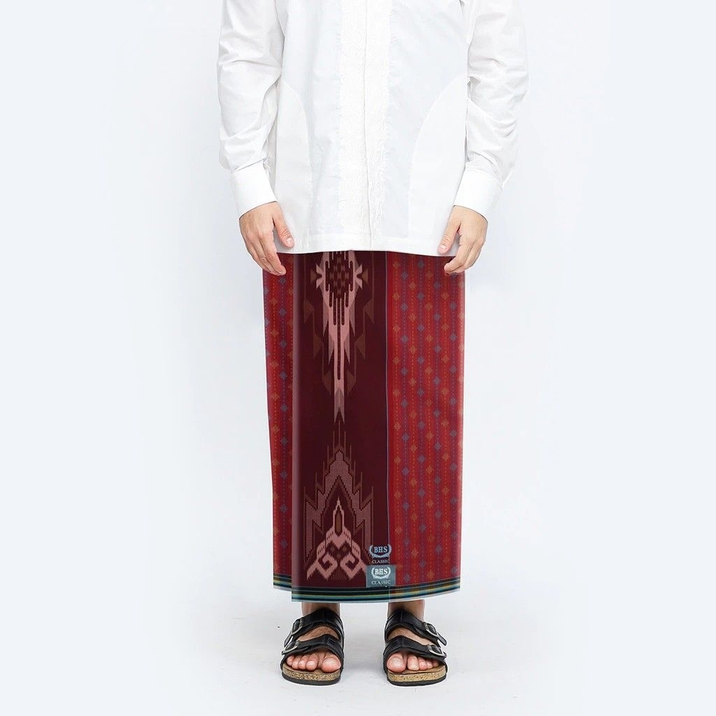 sarung bhs classic silver motif c45 dka merah