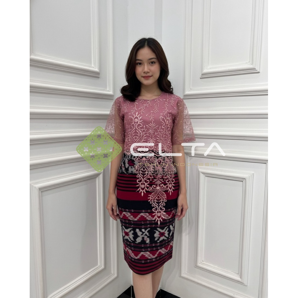 baju couple tenun mix brokat