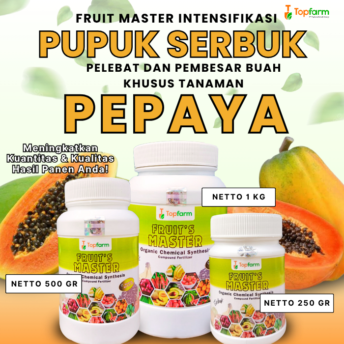 Pupuk Serbuk Pepaya / Pupuk Pelebat Buah Pepaya / Pupuk Perangsang Buah Pepaya Agar Cepat Berbuah Le