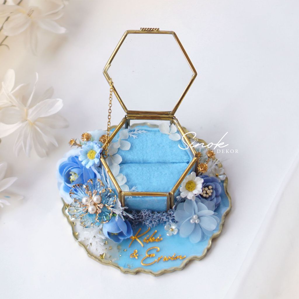 Terarium Resin Ringbox Wedding/Engagement Premium | Ringbox Tunangan by Sinok Dekor