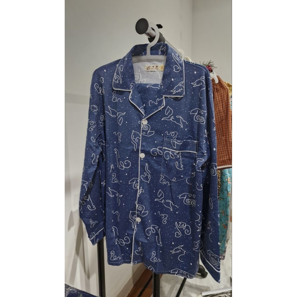 Babydoll (baju tidur) atasan lengan panjang & celana panjang