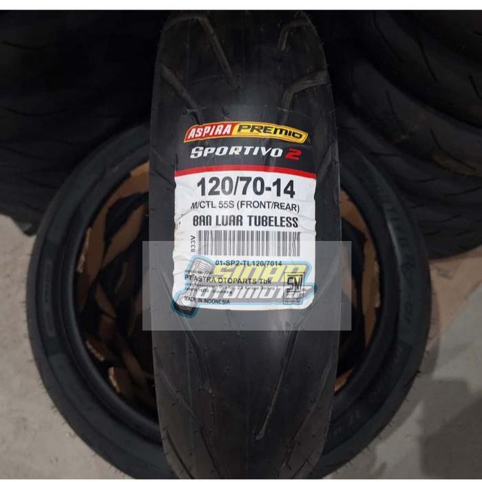 Ban Tubeless Aspira Sportivo2 120/70-14 140/70-14