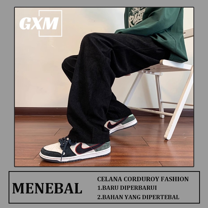 celana panjang corduroy pria celana corduroy pria celana korean style celana longgar pria  Celana co