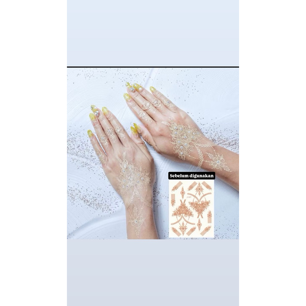Henna Instan (Stiker) Putih dan Nude