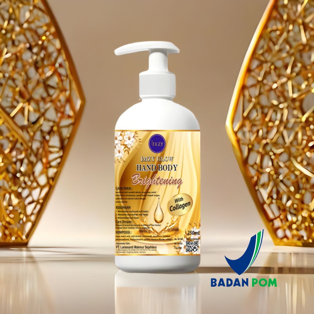 IMZY GLOW Handbody brightening collagen niacinamide 250ml BPOM