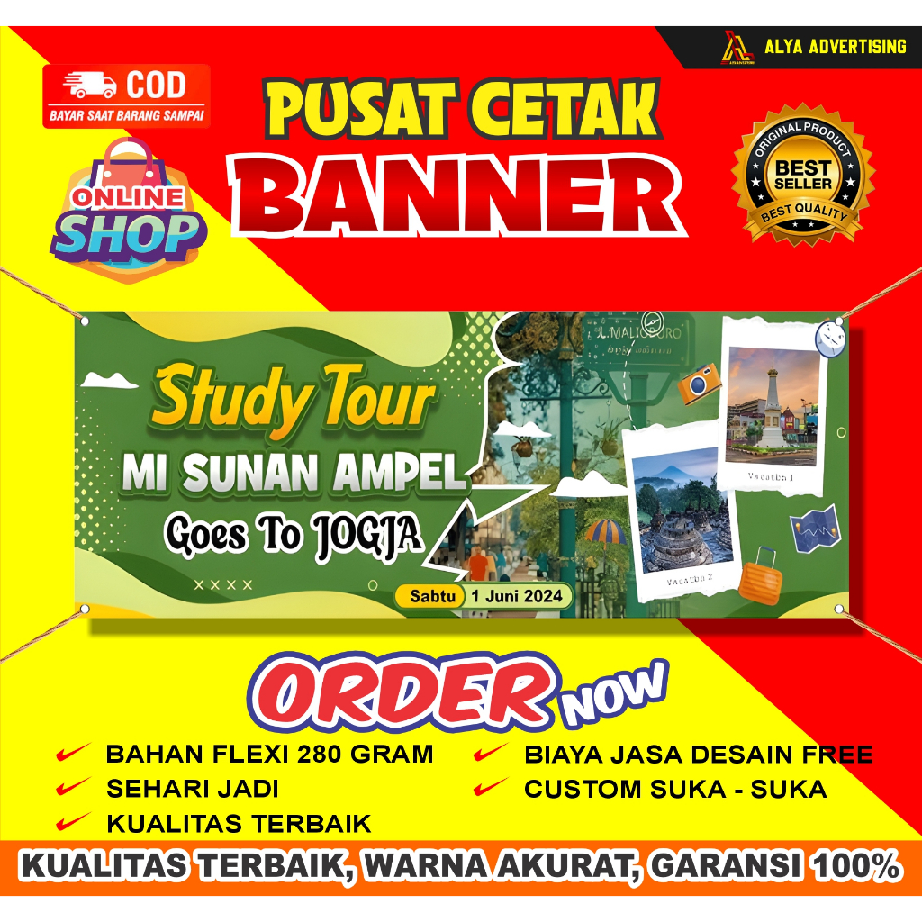 banner flexy 280 gram termurah / spanduk jualan/spanduk wisuda / spanduk jalan-jalan / banner / span