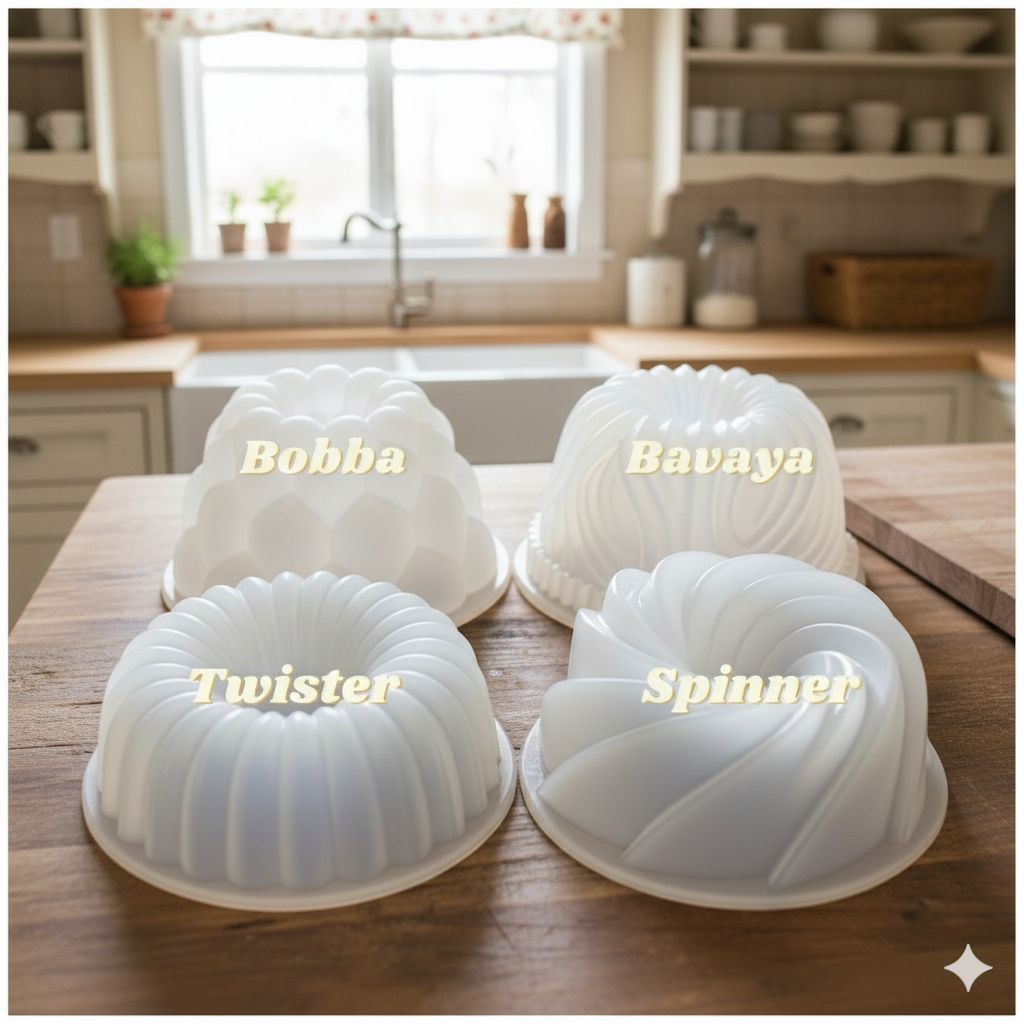Cetakan Kue Bolu Puding Agar Ager Bavaya Spinner Twister Bobba 23 Cm Plastik Foodgrade Aman