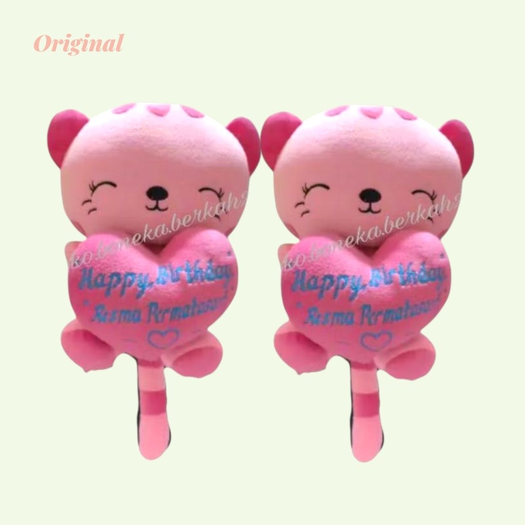 Boneka Kucing Ukirnama Lucu XL (tersedia ukirnama)