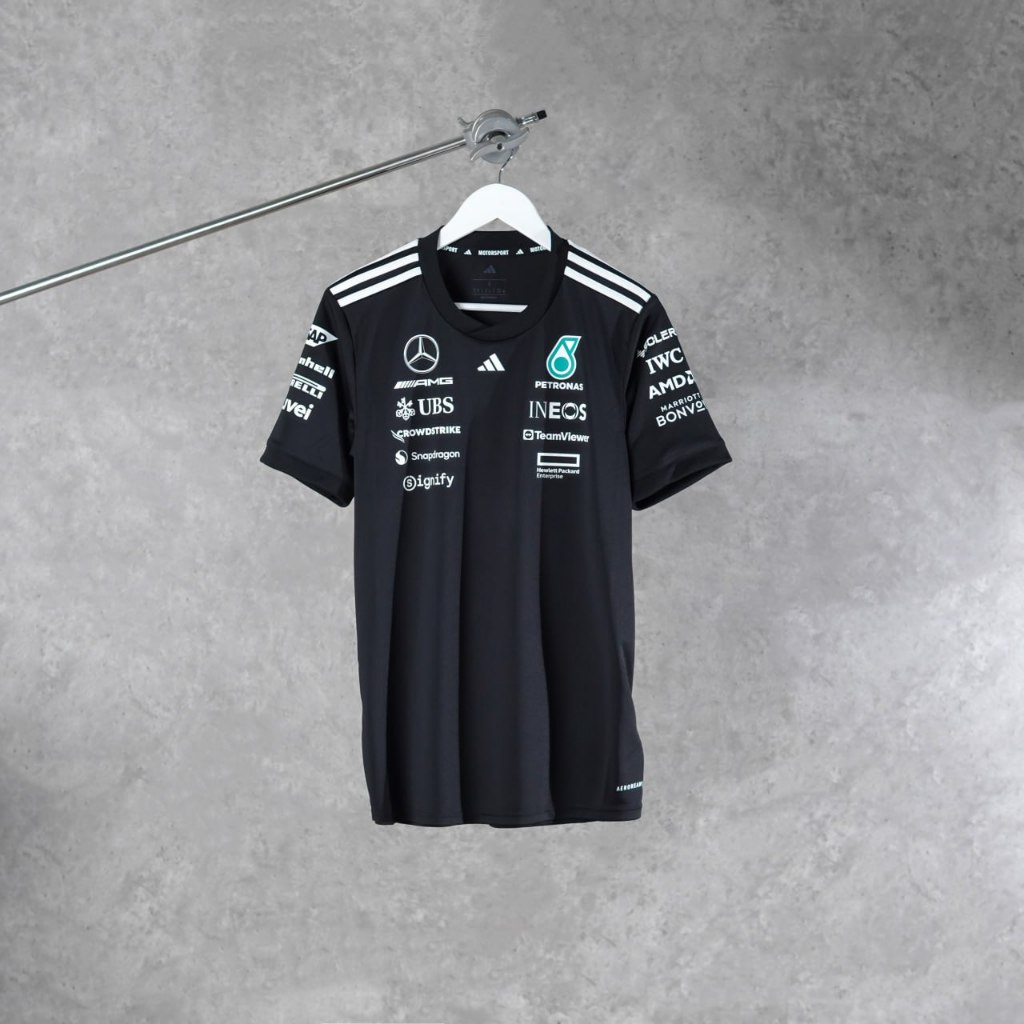 Kaos F1 PETRONAS MERCEDES AMG BLACK TSHIRT 100% ORIGINAL