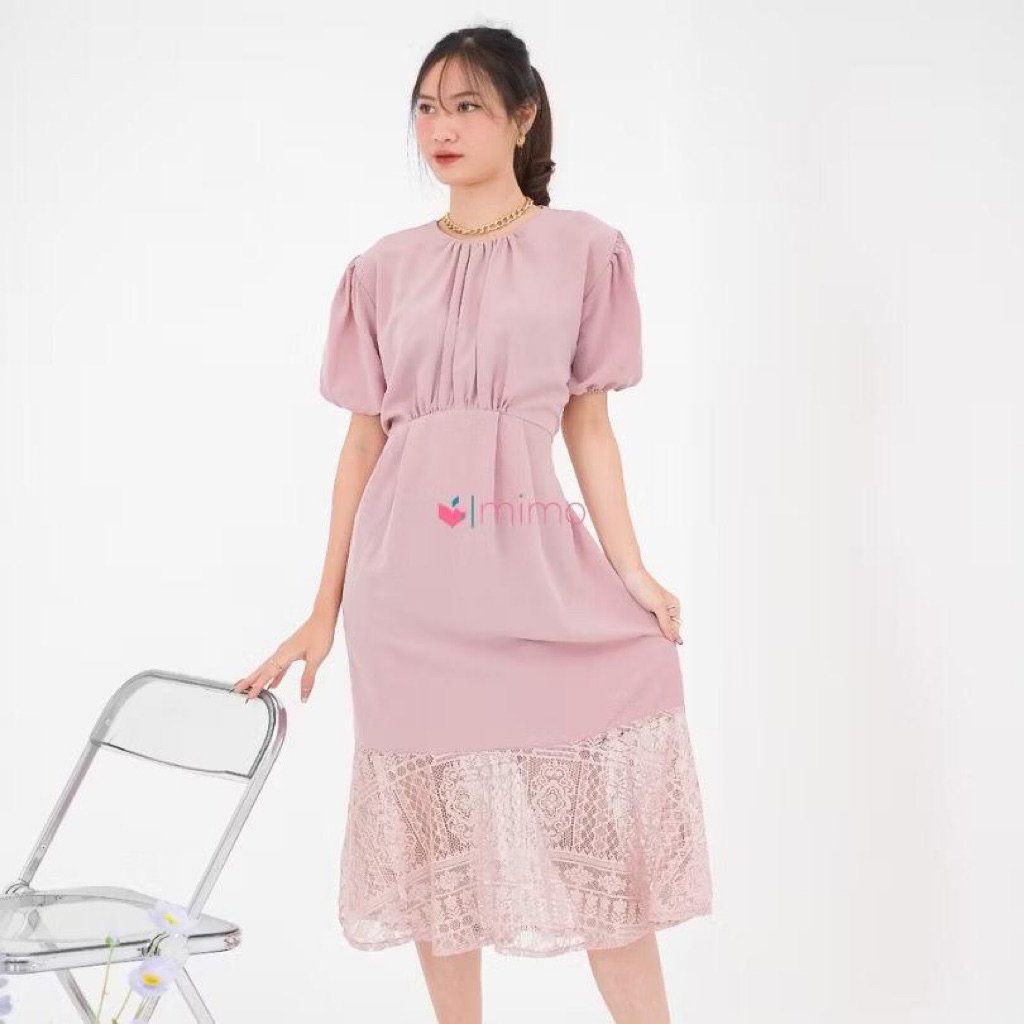 MIMO - Elegant Lace Dress | brokat dress wanita