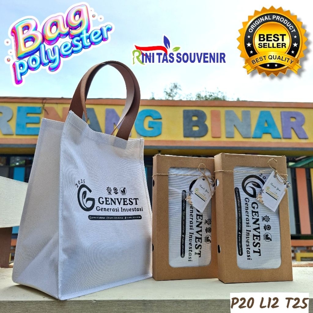 Tas Sovenir Pernikahan Tas Polyester Sablon Souvenir Pernikahan Custom