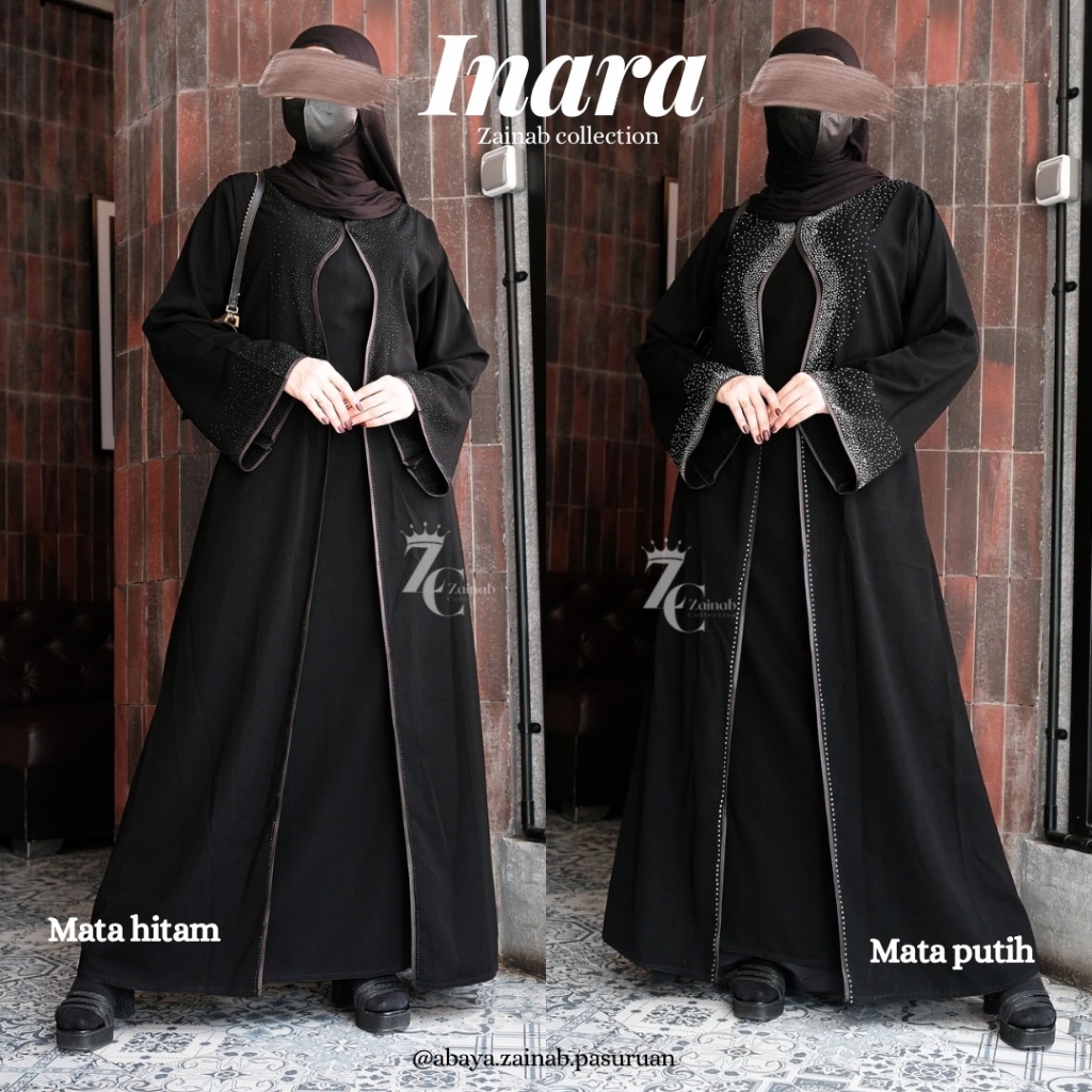 SPECIAL PAYDAY OKT [ ABAYA INARA ] black remaja by Zainab Collection