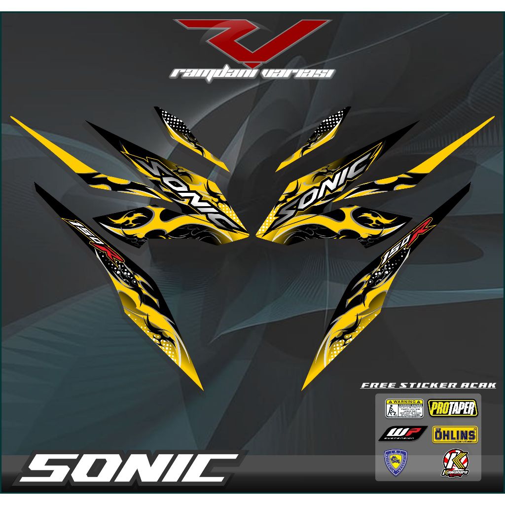 STRIPING STIKER HONDA SONIC/STIKER SONIC 150R/STRIPING MOTOR SONIC 150R KEREN