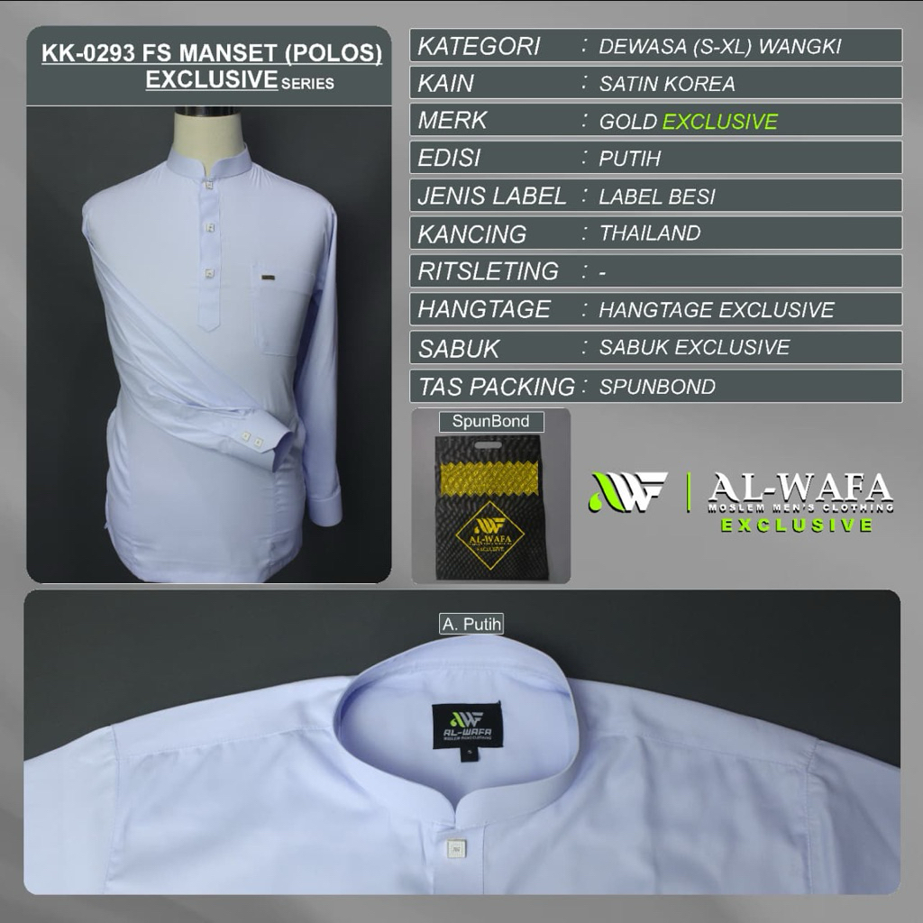baju koko pria al wafa