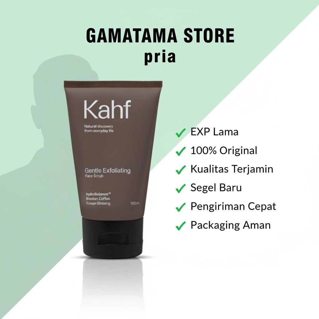 KAHF COKLAT FACE WASH BRIGHTENING AND DARK SPORT SCRUB 100ML