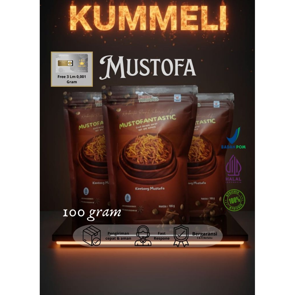 Kummeli Mustofa 100Gram 3 in 1 gurih Free 3 Lm 0.001gram