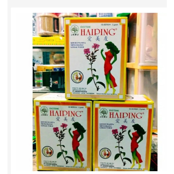 Jamu HAIPING Serbuk Pelangsing Lemak isi 24 pcs