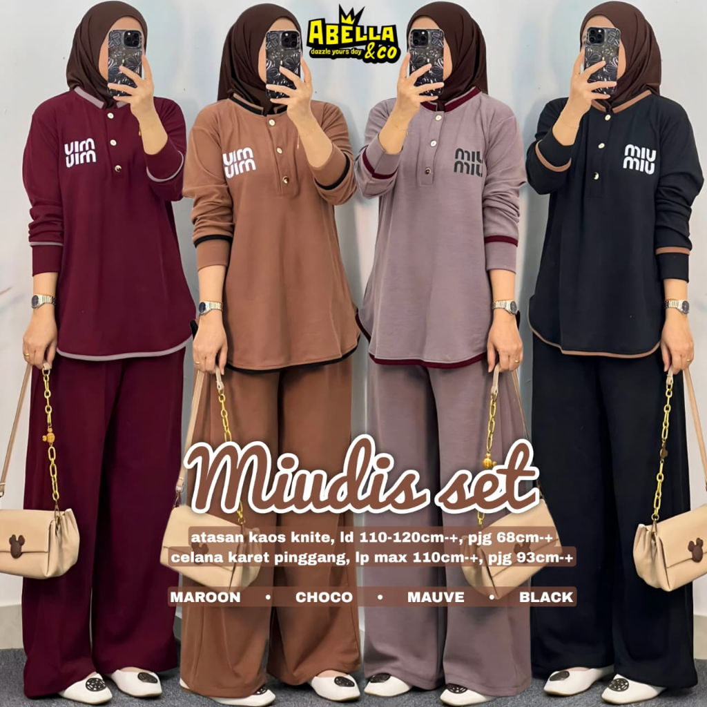 Pakaian Wanita HQ MIUDIS SET From AbELLA FASHION STORE