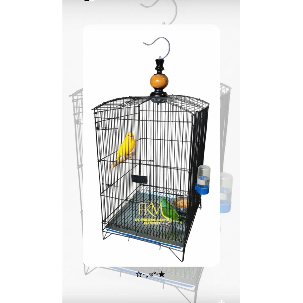 SANGKAR BURUNG BESI LIPAT GANTUNG PARKIT/KENARI/BEO/PLECI/LOVEBIRD