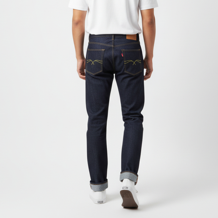 BLR DENIM Artikel URANUS 15oz - Deep Indigo - Denim Selvedge Accent - celana raw denim selvedge