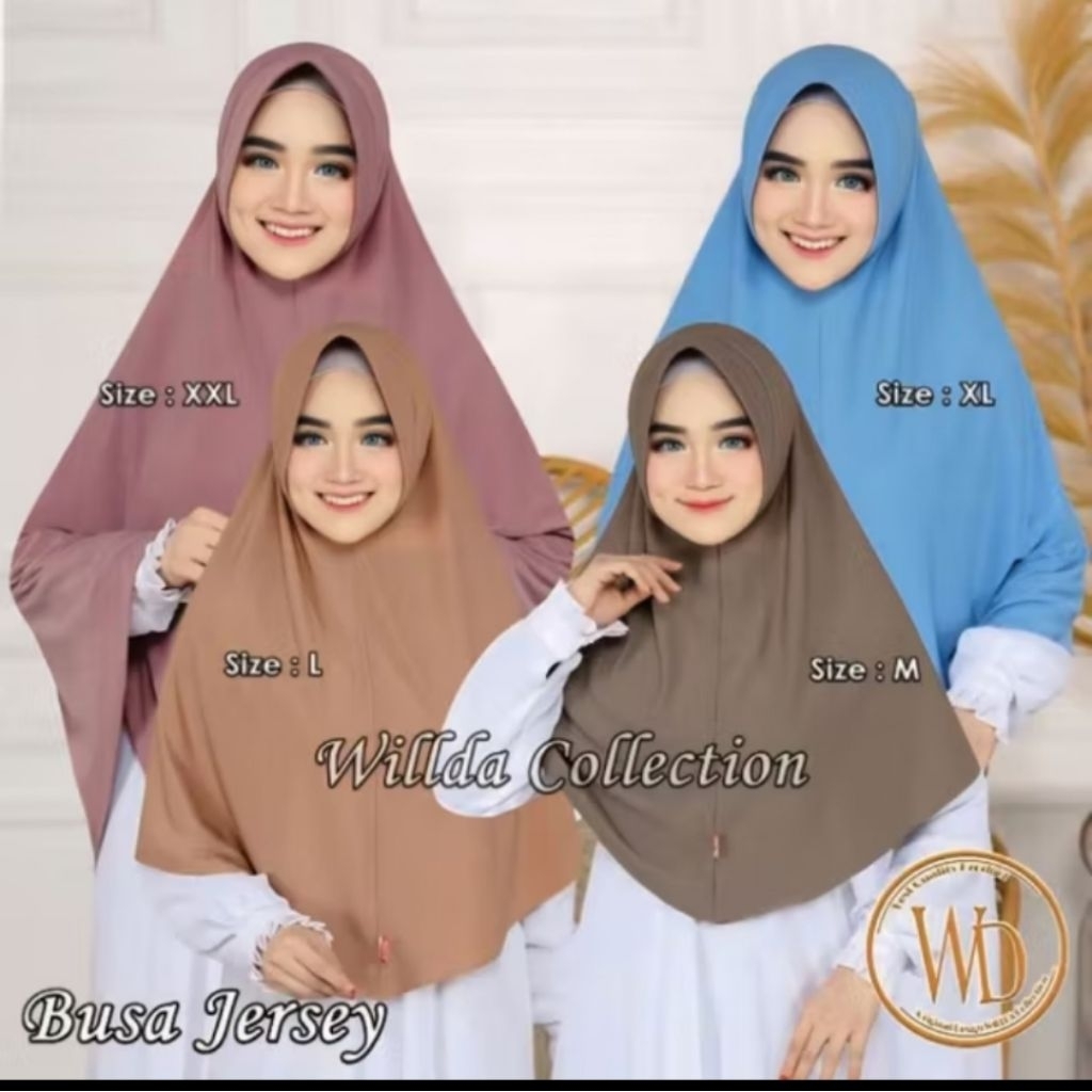 size XL ZAHRA ANTEM WILLDA COLLECTION JILBAB KHIMAR KERUDUNG BERGO wilda