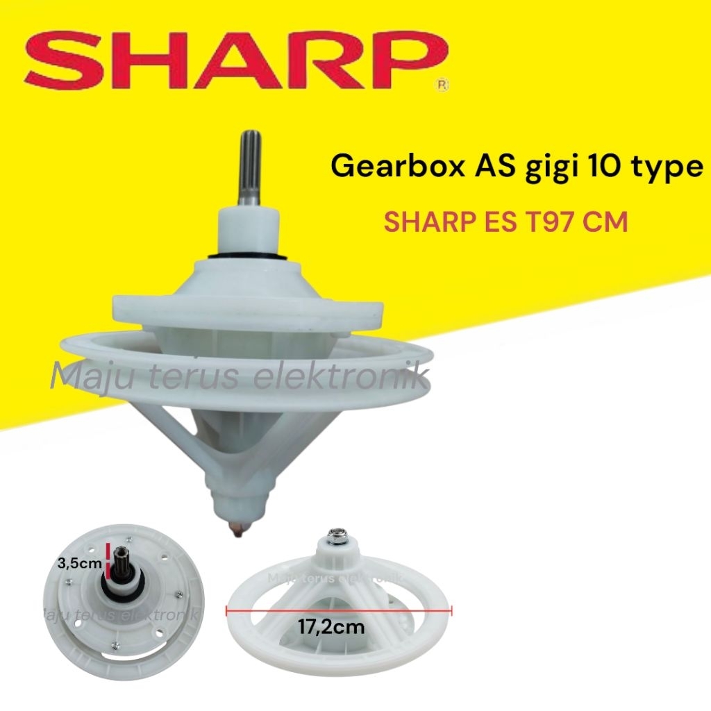 gearbox sharp type ES T97CM mesin cuci sharp 2 tabung