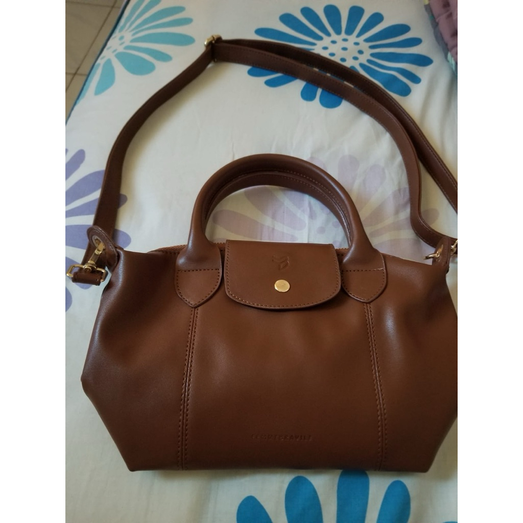 (New bag)femmebravile jennie leather bag brown ukuran small