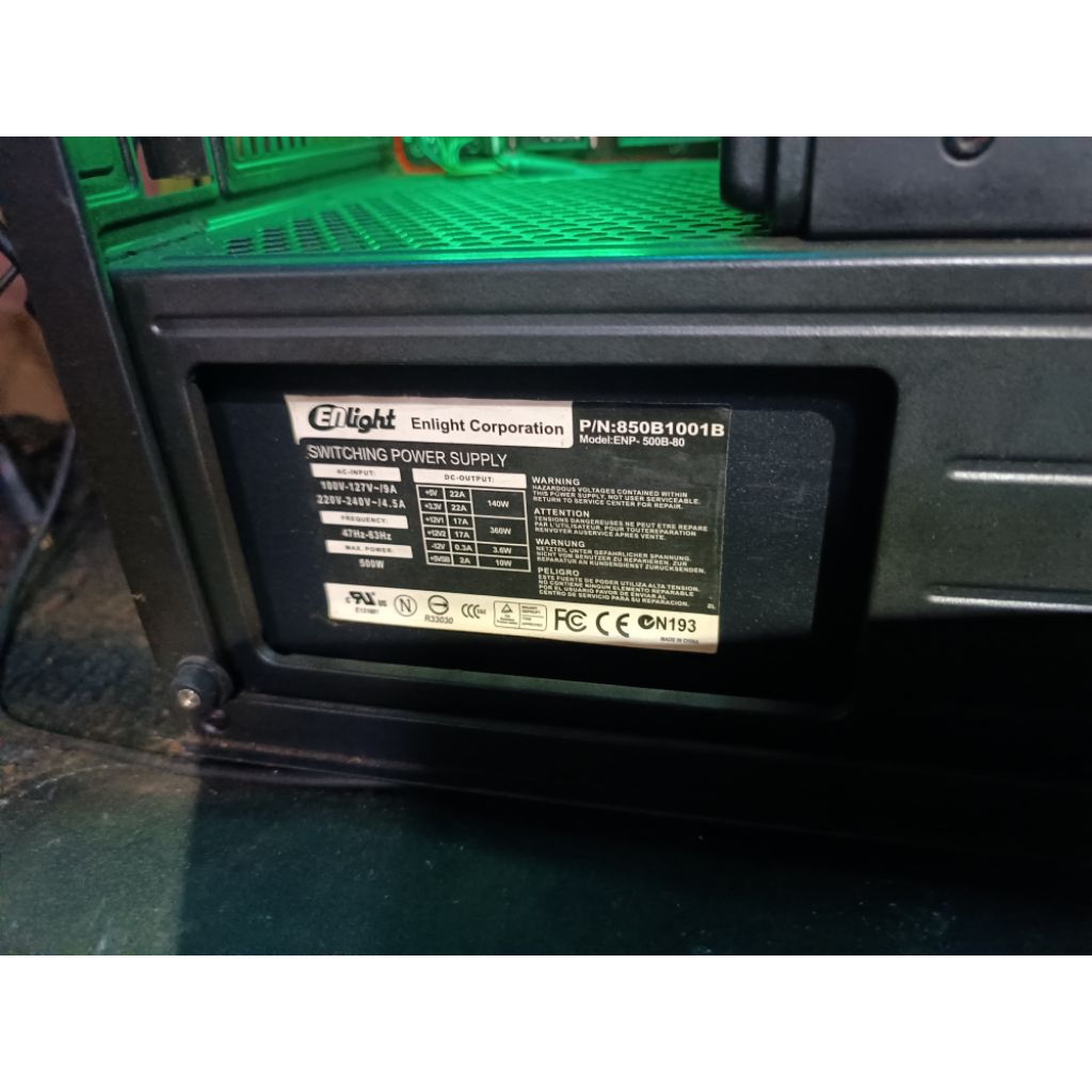 PSU pure power supply Enlight 500w watt enp-500b-80