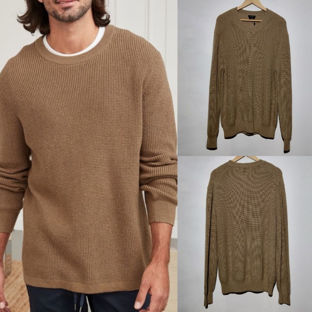 MASSIMO DUTTI KAOS SWEATER KNIT WAFFLE BARU ASLI ORIGINAL