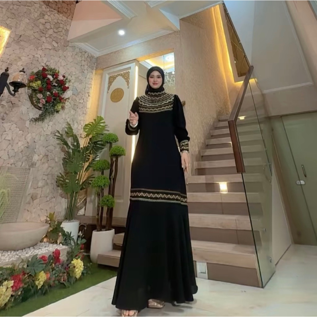 Jealova Dress Ori Nazwa Abaya | Dress Mewah Model Duyung | BISA COD