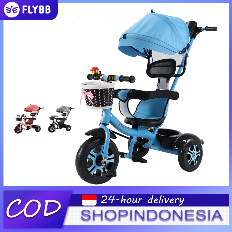 Sepeda roda tiga anak 1 tahun sepeda roda 3 bayi  tricycle  anak sepeda anak roda 3 stroller