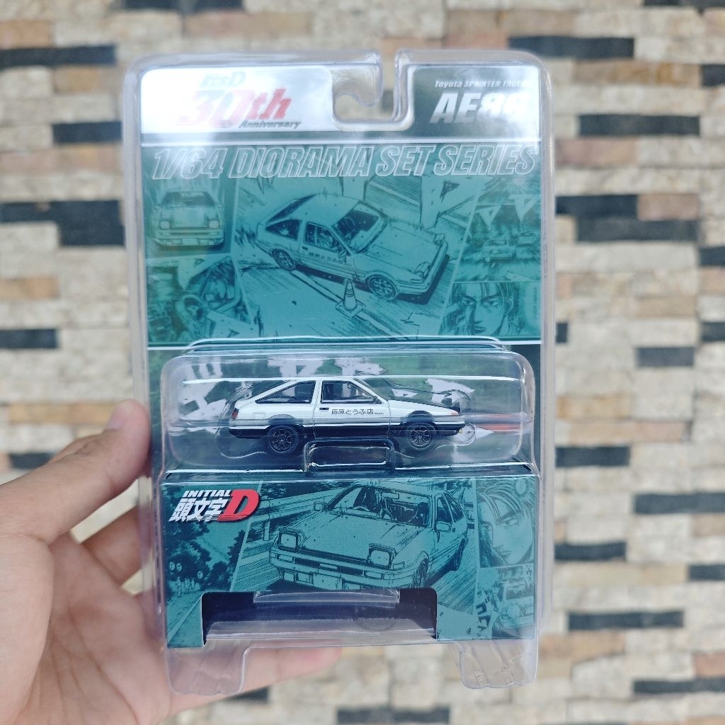 Hobby Japan Initial D 30th Anniversary Edition Toyota Sprinter Trueno AE86 Takumi Kap Hitam