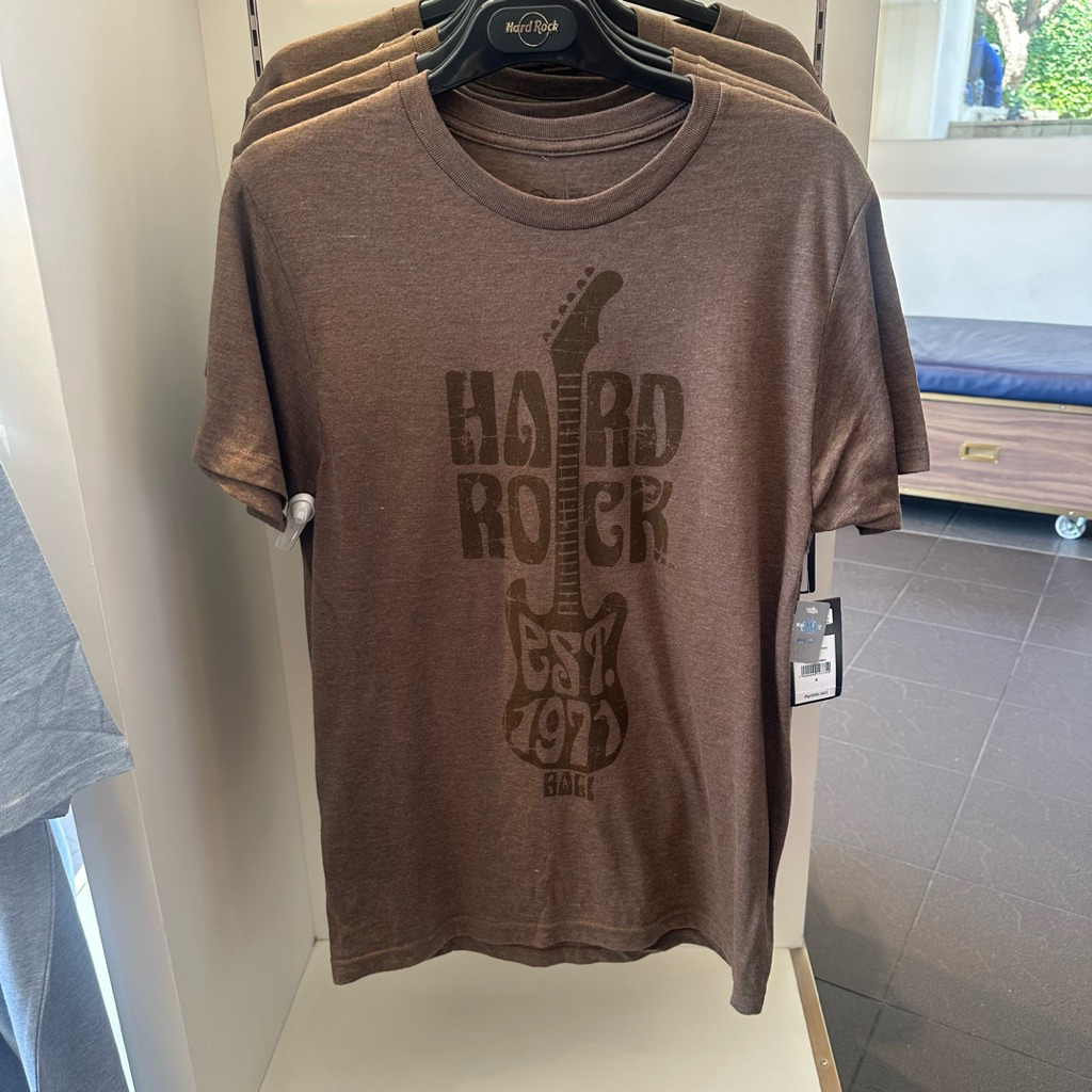 HARD ROCK HOTEL BALI brown baju official merchandise NEW ORIGINAL 100%