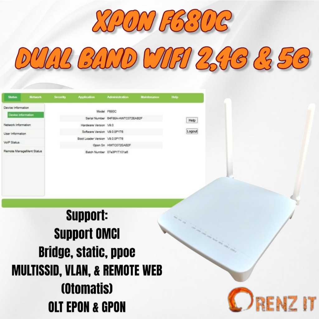 F680C DUAL BAND DUAL UPLINK XPON EPON GPON