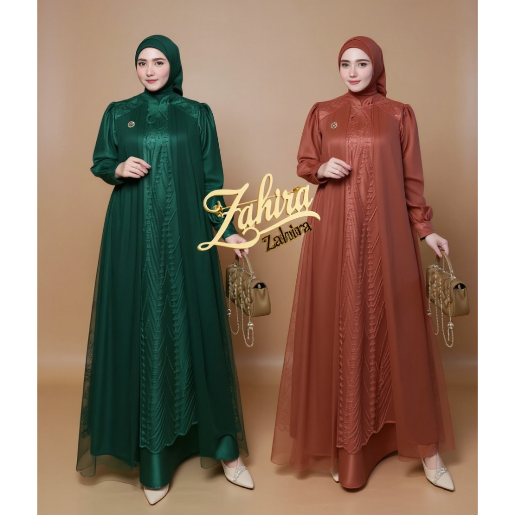 DISKON GAMIS BRAND MALL // dress pesta // ootd pesta // gamis cantik // Zahira dress