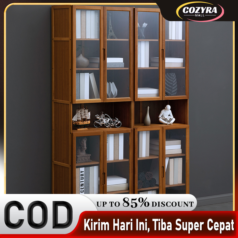 Lemari Dapur Bambu Rak Penyimpanan Dapur Serbaguna Rak  Rak Piring Rak Penyimpanan Multifungsi Lemar