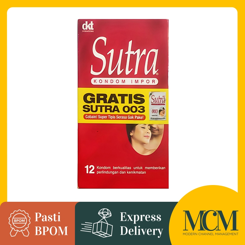 Kondom Sutra Merah isi 12 - Kondom Tipis Sutra