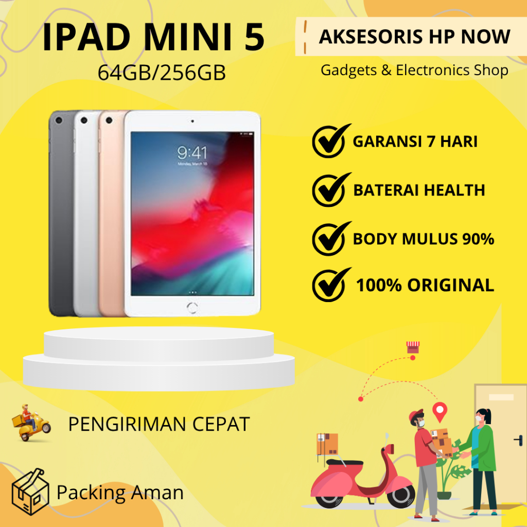 Ipad Mini 5 64GB 256GB Wifi Only Second ORIGINAL FULLSET - AHN