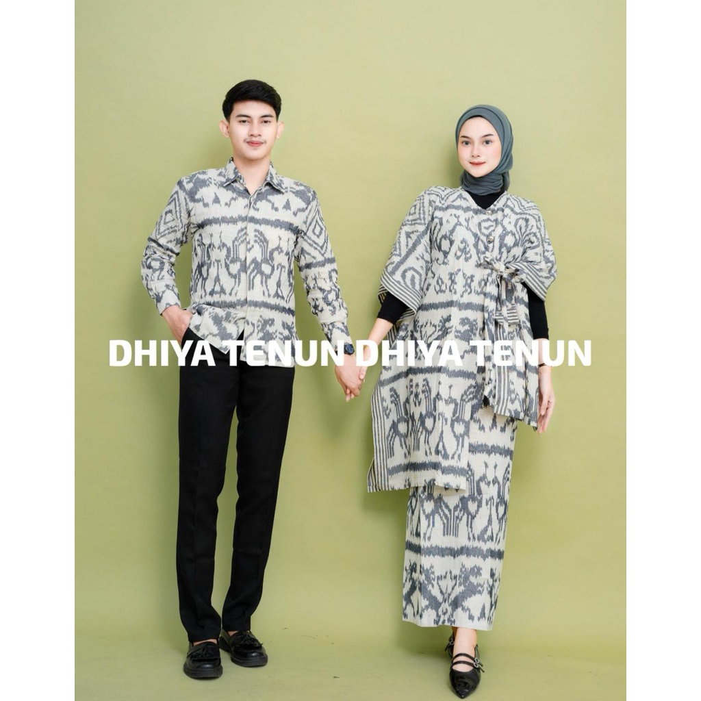 couple  viola white ntt ethnik tenun set couple etnik atasan wanita tenun couple muslim ethnik set w