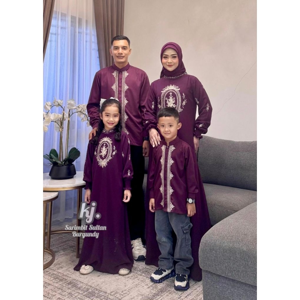 Nura Collection Official - Serimbit Bordir Sultan - Couple Bordir Keluarga (Ayah,Ibu dan Anak) - Ser