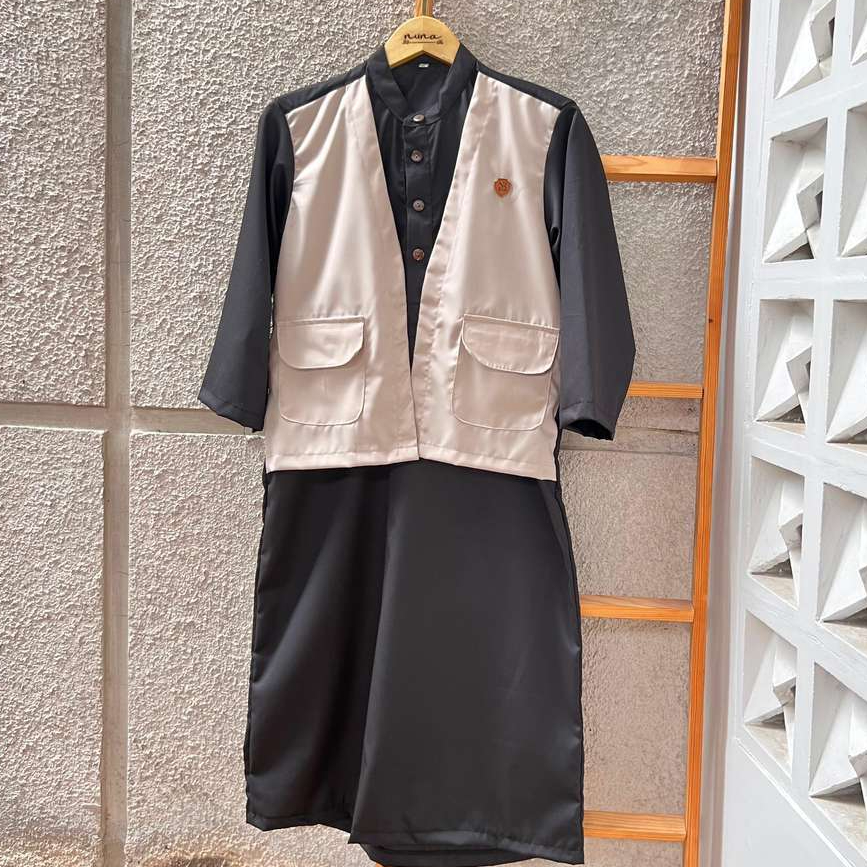 Baju Jubah Gamis Rompi Anak Laki Laki Usia 1-12 Tahun